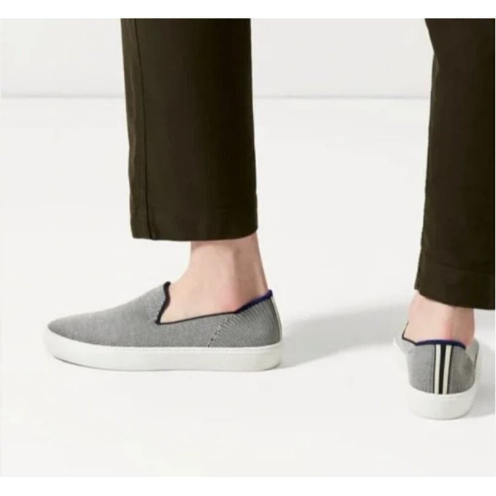 Rothy’s The Original Slip On Sneaker in Anchor Navy Blue & White Size 8.5